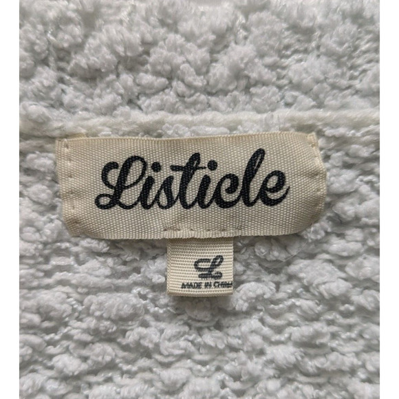 Listle Cardigan Womens Large Light Blue Long Line Sweater Pockets‎ Open Knit - Picture 5 of 9